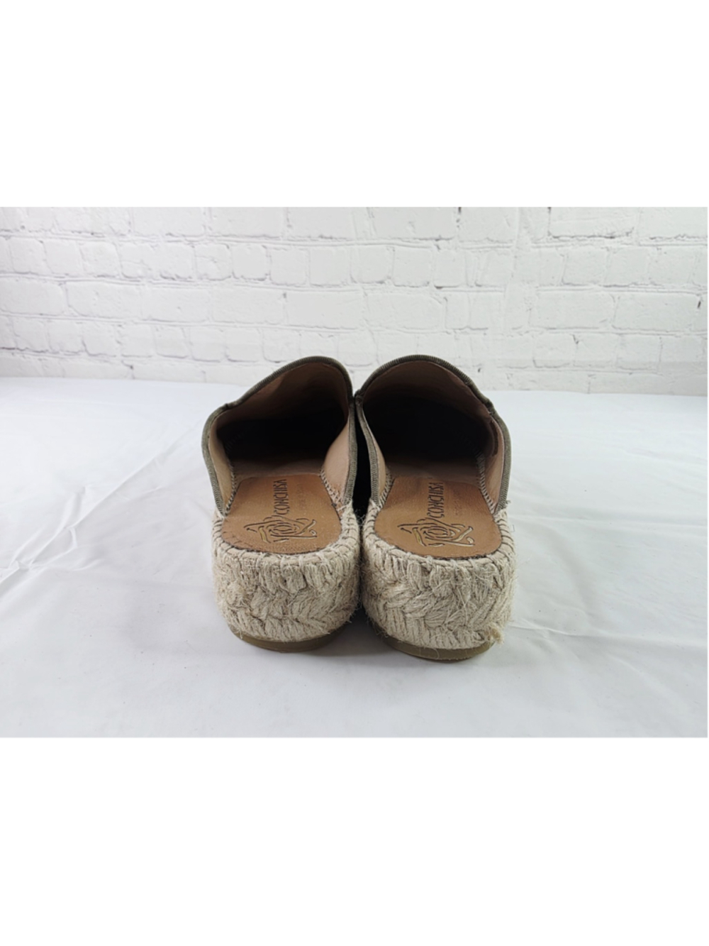 Conchisa Espadrilles Mules Camouflage/ Gold Hardware Size 37 6.5 - 7 - Picture 4 of 6